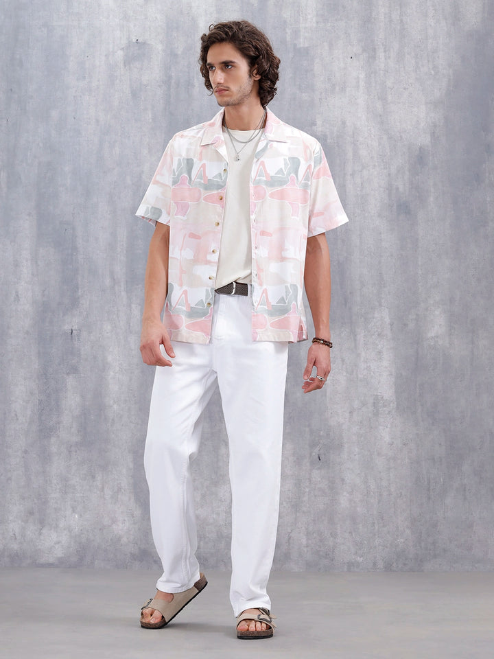 Anti-Fit Distressed Jeans | White