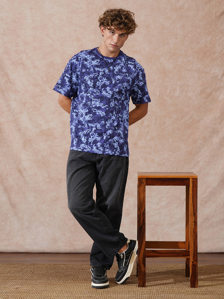 Casual Heavy Fade Loose Fit Jeans | Dark Grey