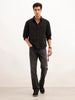 Comfort Fit Full Sleeve AOP Shirt | Black