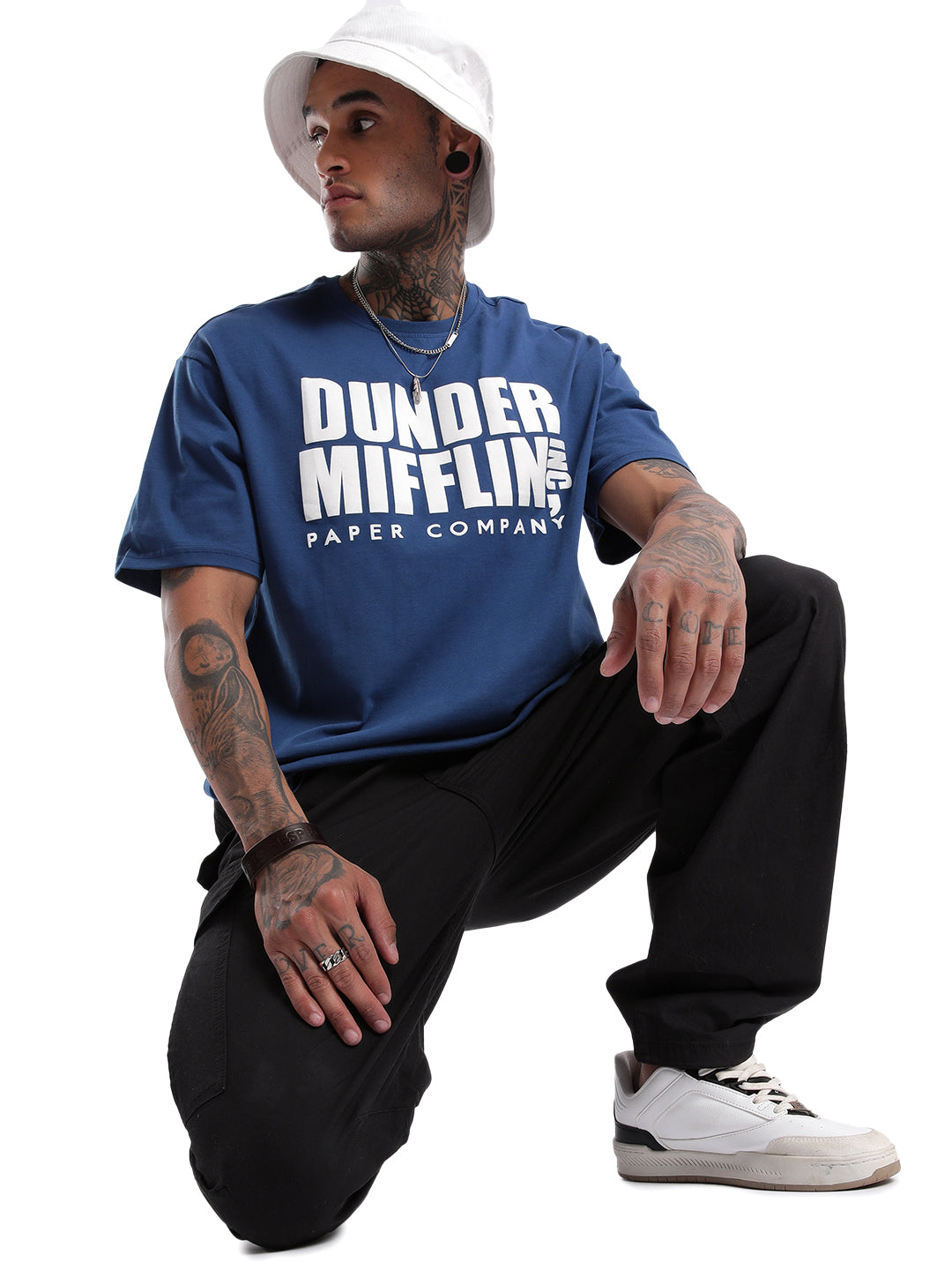 The Office - Navy Dunder Mifflin Printed T-Shirt