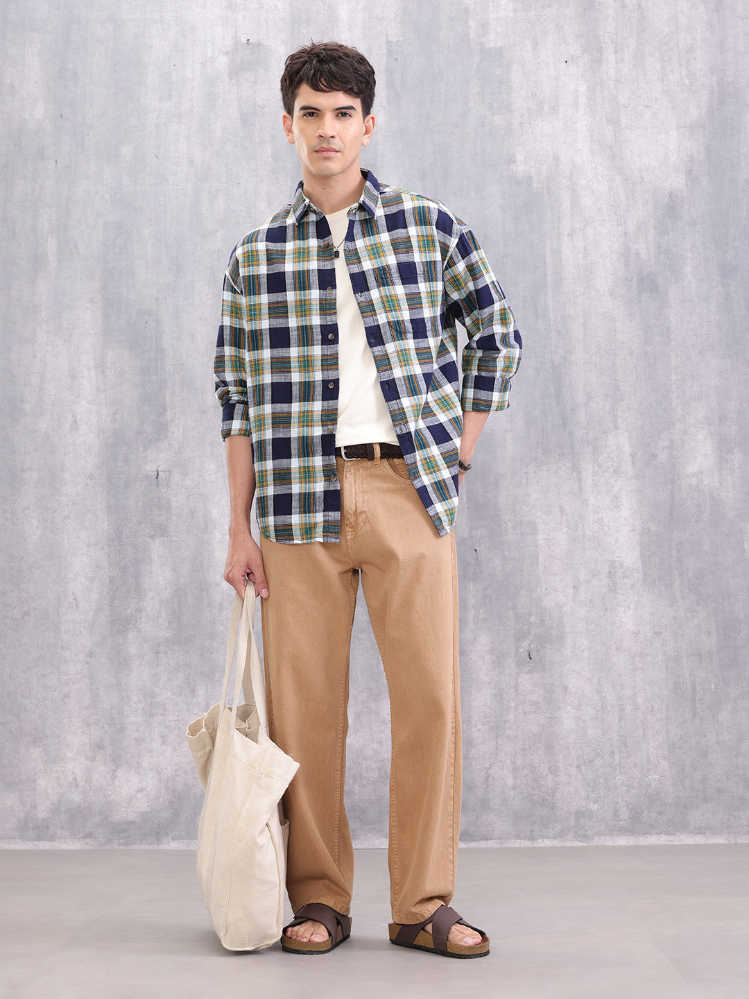 Textured Checkered Shirt | Green