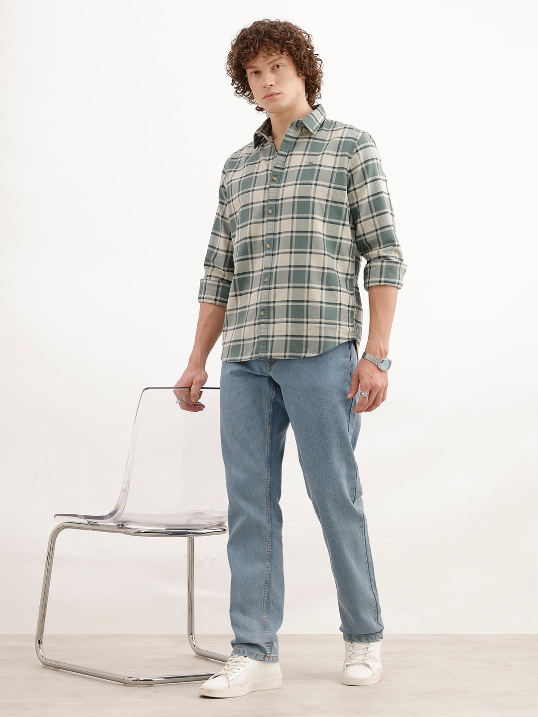 Solid Straight Fit Denim Jeans | Light Blue