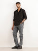 Solid Slim Fit Full Sleeve Shirt | Black