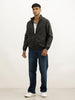 Solid Regular Fit Puffer Jacket | Grey