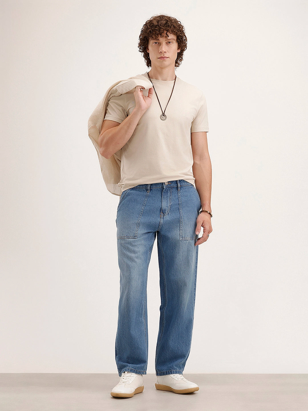 Loose Fit Denim Jeans | Blue