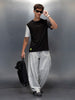 Men's casual colourblock regualr fit t-shirt | Black