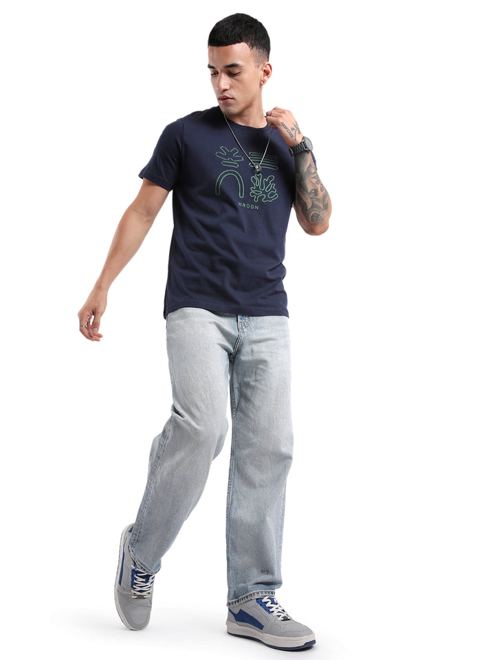 Wrogn Stitch Printed T-Shirt