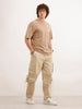 Loose Fit Cargo Trouser  | Beige