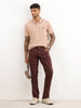 Slim Fit Tipping Collar Polo T-Shirt | Light Brown