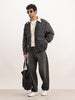 Classic Slim Fit Sherpa Denim Jacket | Black