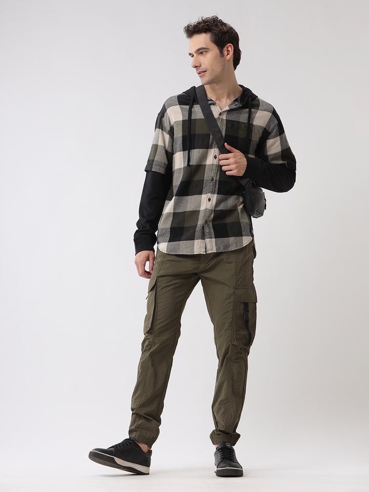 Olive Stride Drawstring Cargo Jogger