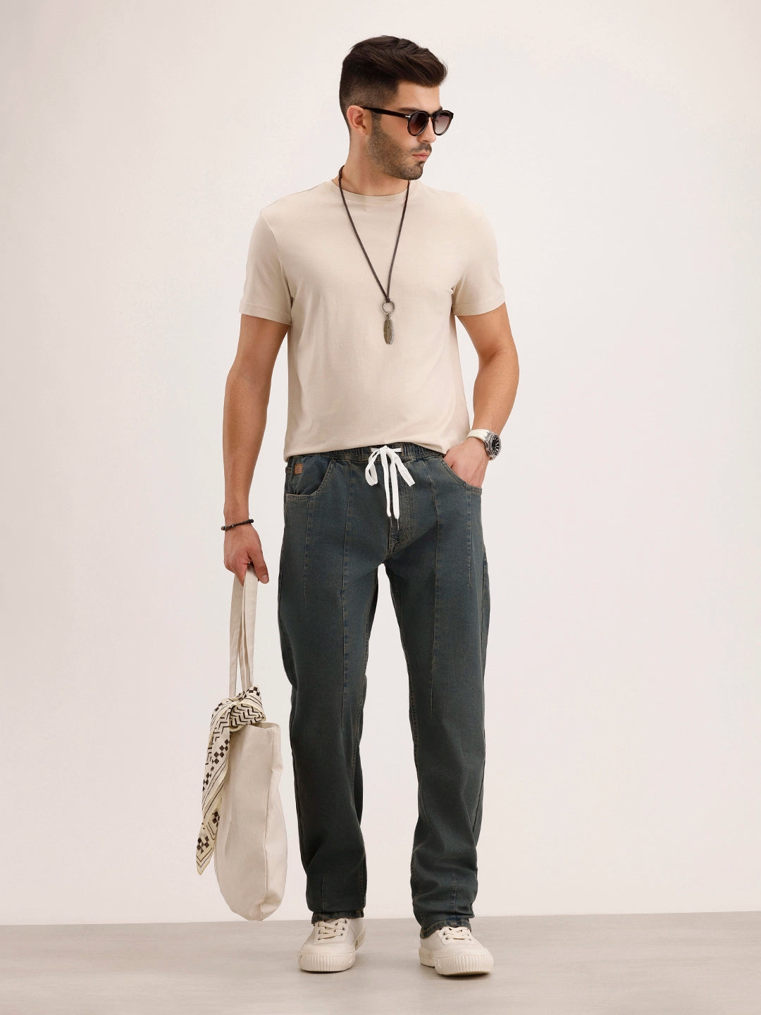 Anti Fit Cut & Sew Denim Jeans | Blue
