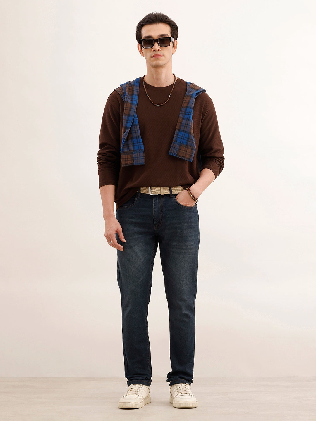 Slim Fit Faded Denim Jeans | Blue