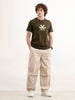 Slim Fit Placement Printed T-Shir  | Olive