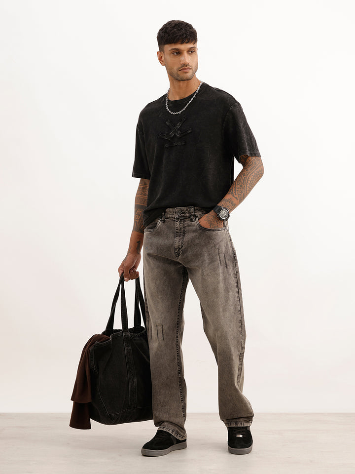 Faded Anti Fit Denim Jeans | Grey