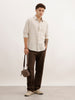Regular Fit Full Sleeve Checkered Shirt | Beige | WWSH0729MAZ