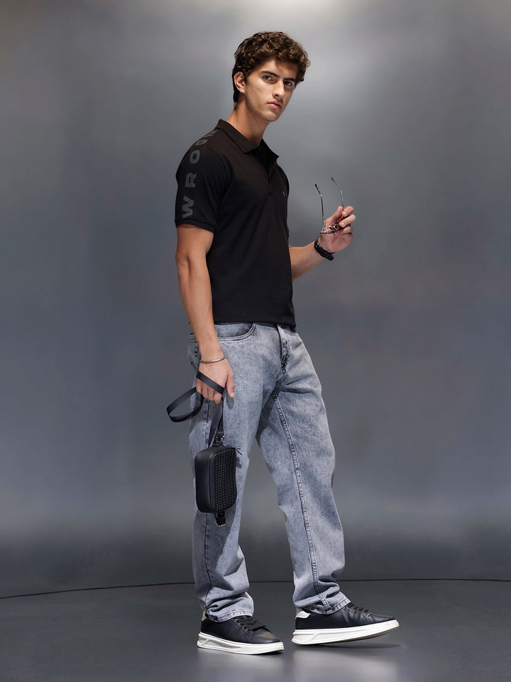 Men's Slim Fit Polo T-Shirt  |  Black