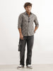 Slim Fit Full Sleeve AOP Shirt | Grey