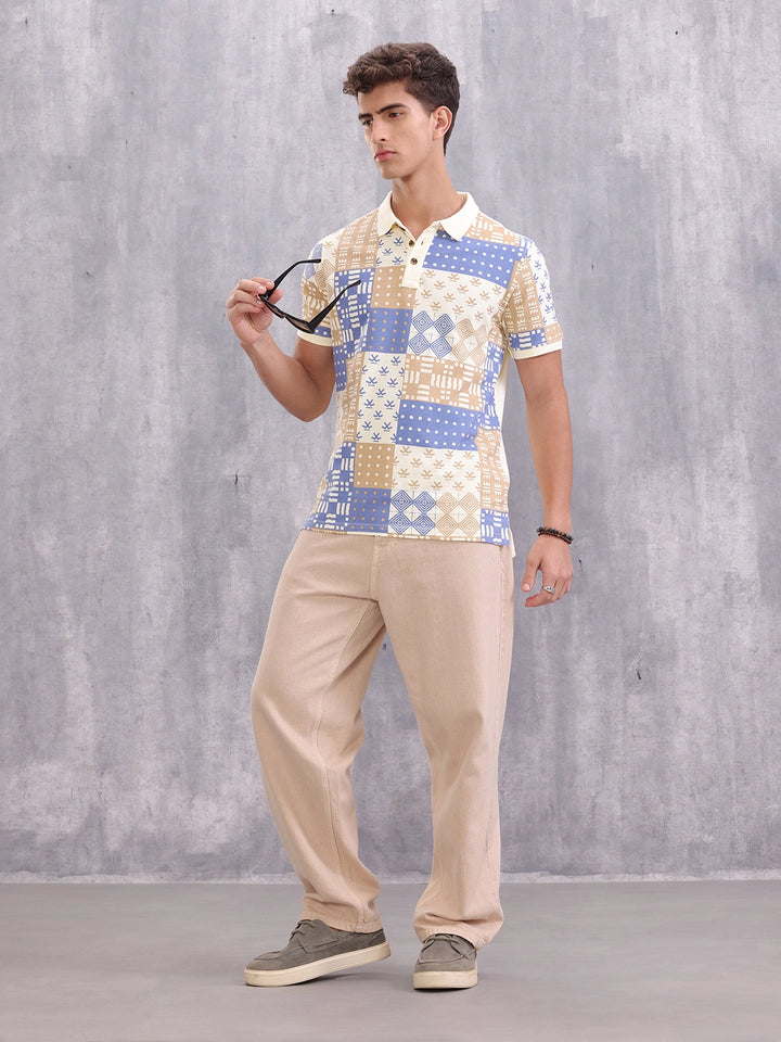 Classic AOP Polo T-Shirt | Yellow