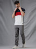 Colorblocked Cut & Sew Polo T-Shirt