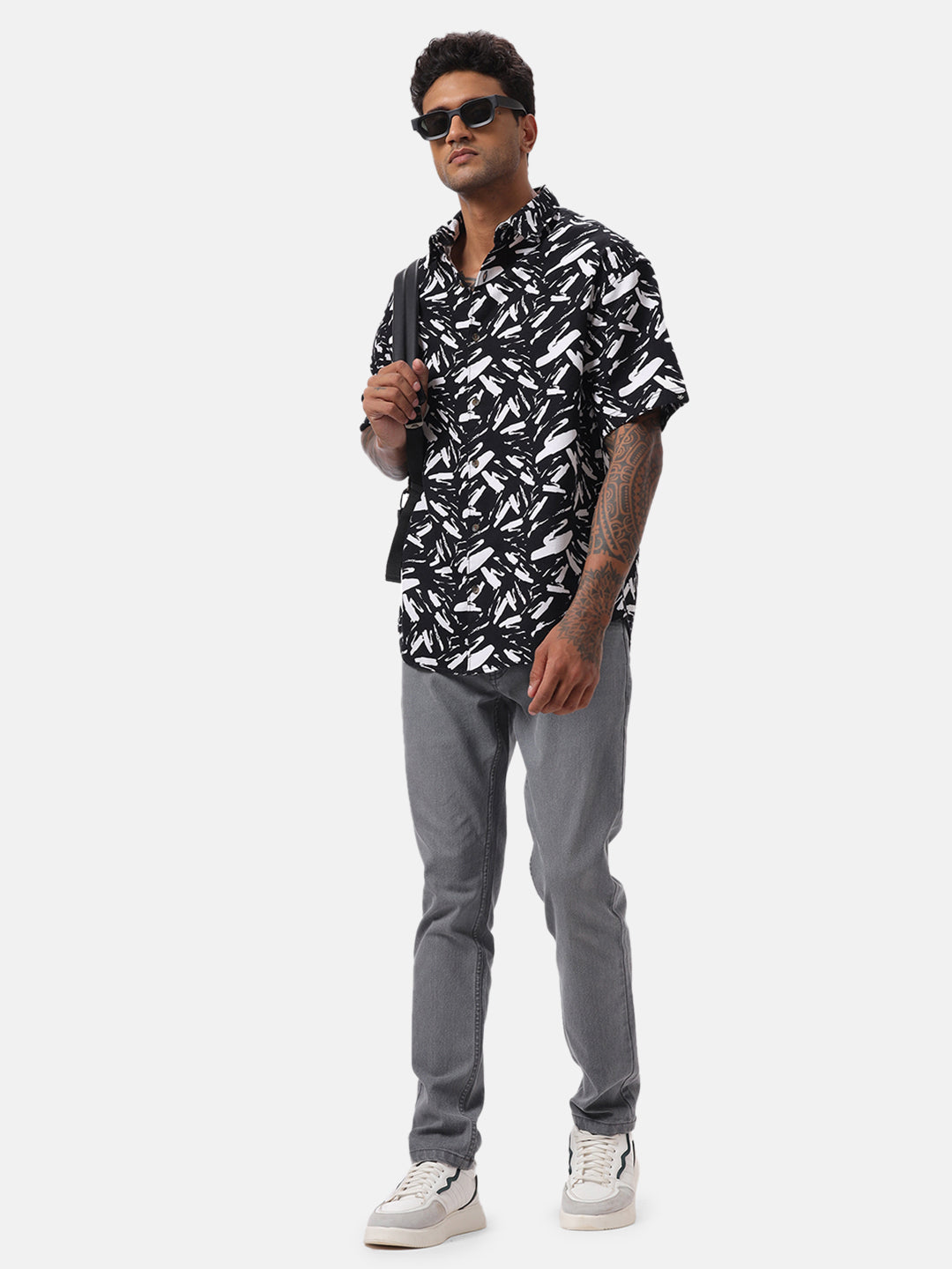 Black Graphic AOP Shirt