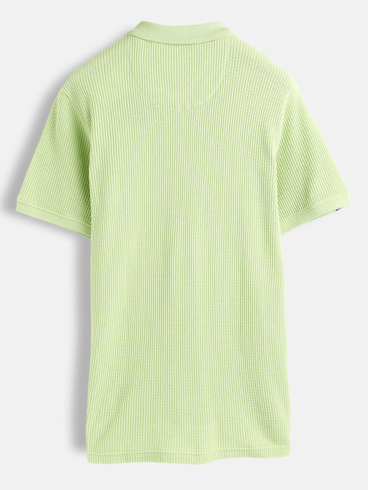 Solid Textured Polo | Green
