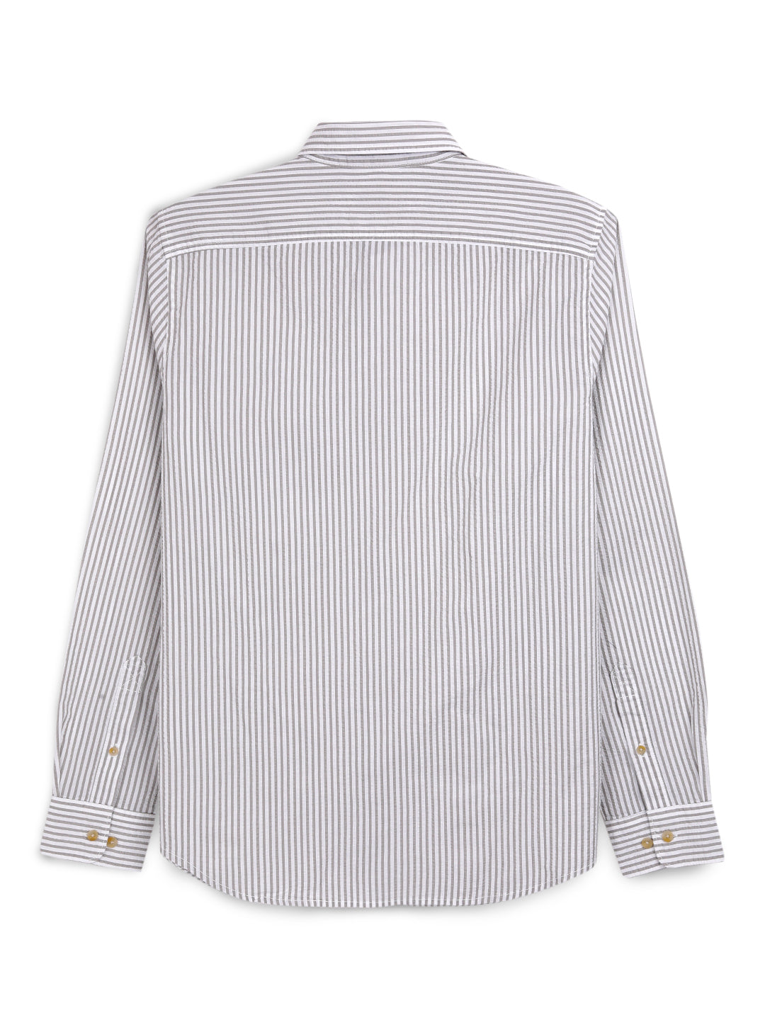 Urban Off White Striped Comfort Fit Shirt