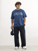 Solid Loose Fit Trouser | Navy Blue