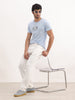 Classic Slim Fit Placement Printed T-Shirt | Light Blue