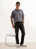 Comfort Fit Embroidery Patch Detail Polo T-Shirt | Grey