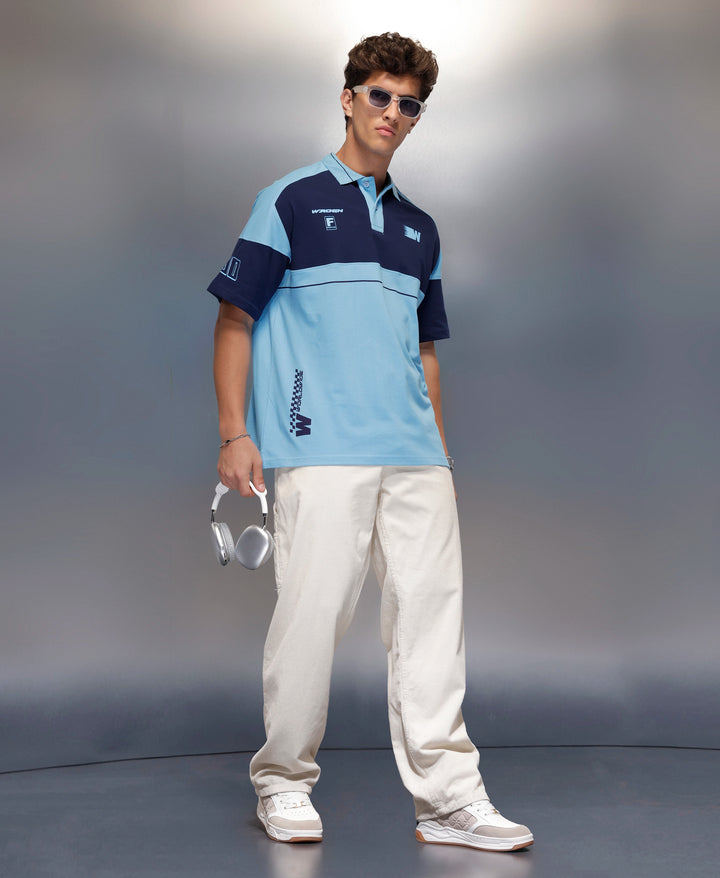 Classic Cut And Sew Polo T-Shirt   |  Blue