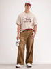 Oversized Placement Printed T-Shirt | Beige