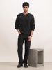 Textured Oversized Fit Knitted Sweater | Charcoal