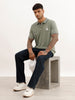 Slim Fit Tipping Collar Polo T-Shirt | Green
