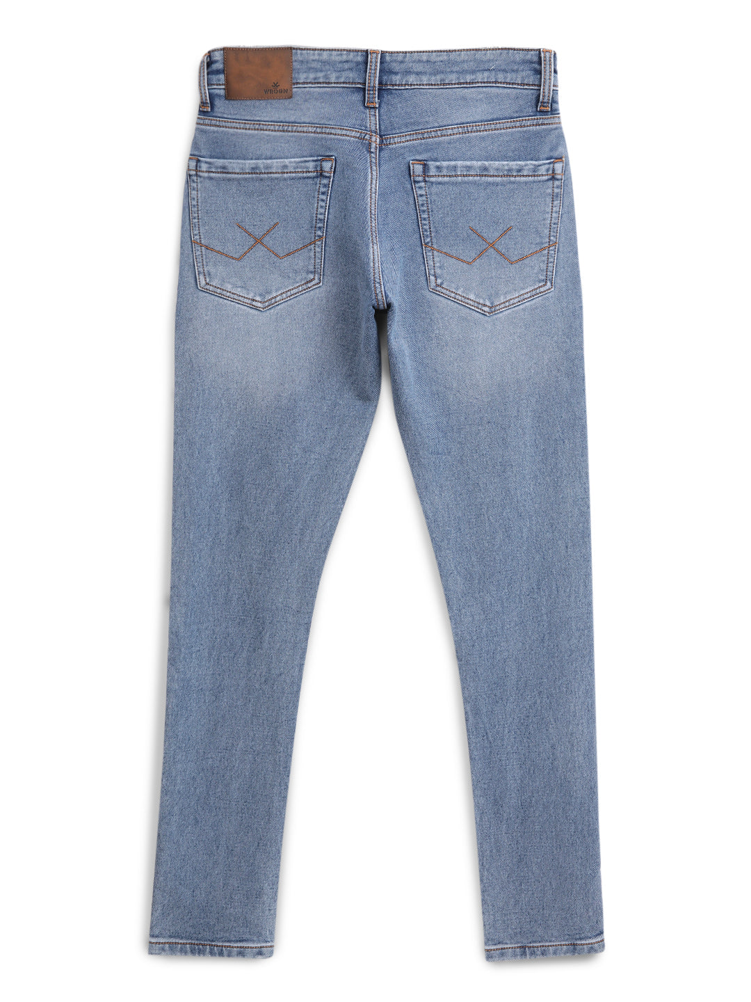 Mild Distressed Blue Tapered Jeans