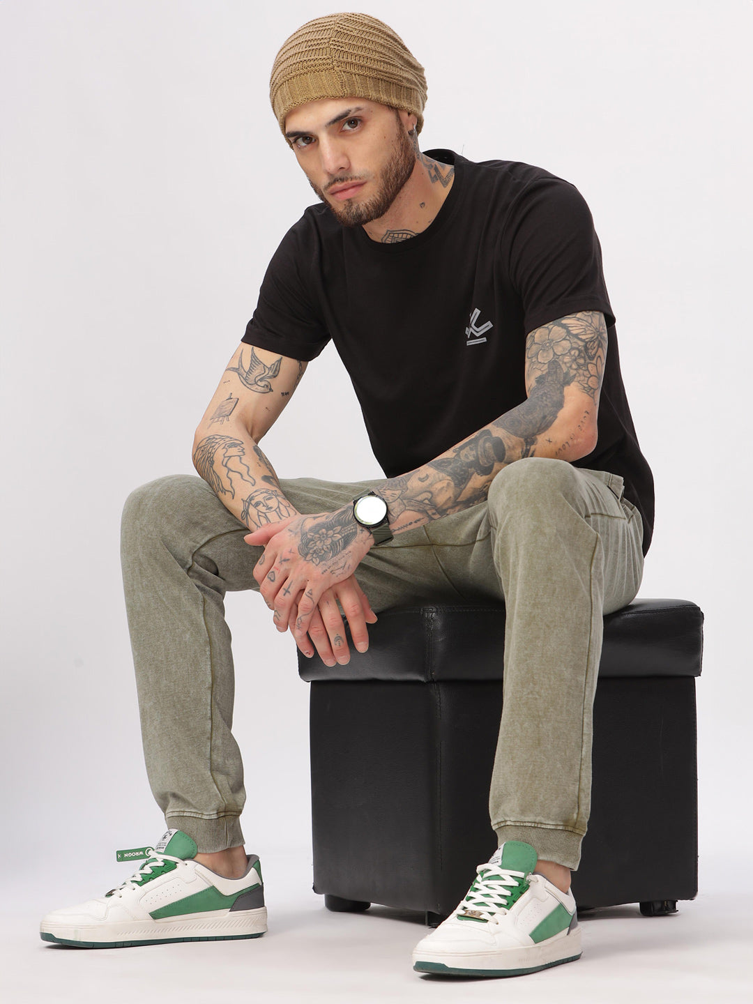 Olive Fade Drawstring Jogger