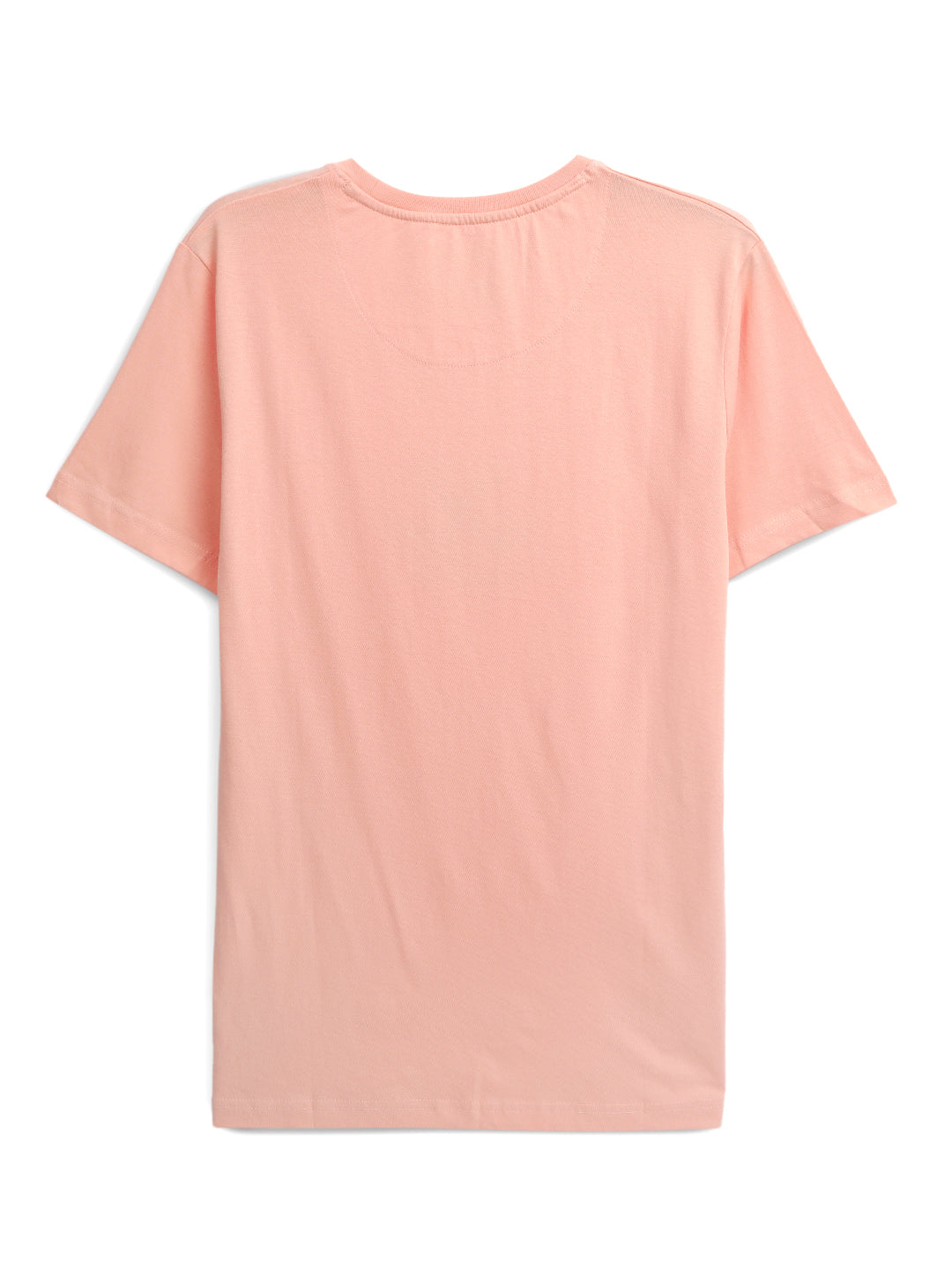 Swirled Logo Print Coral T-Shirt