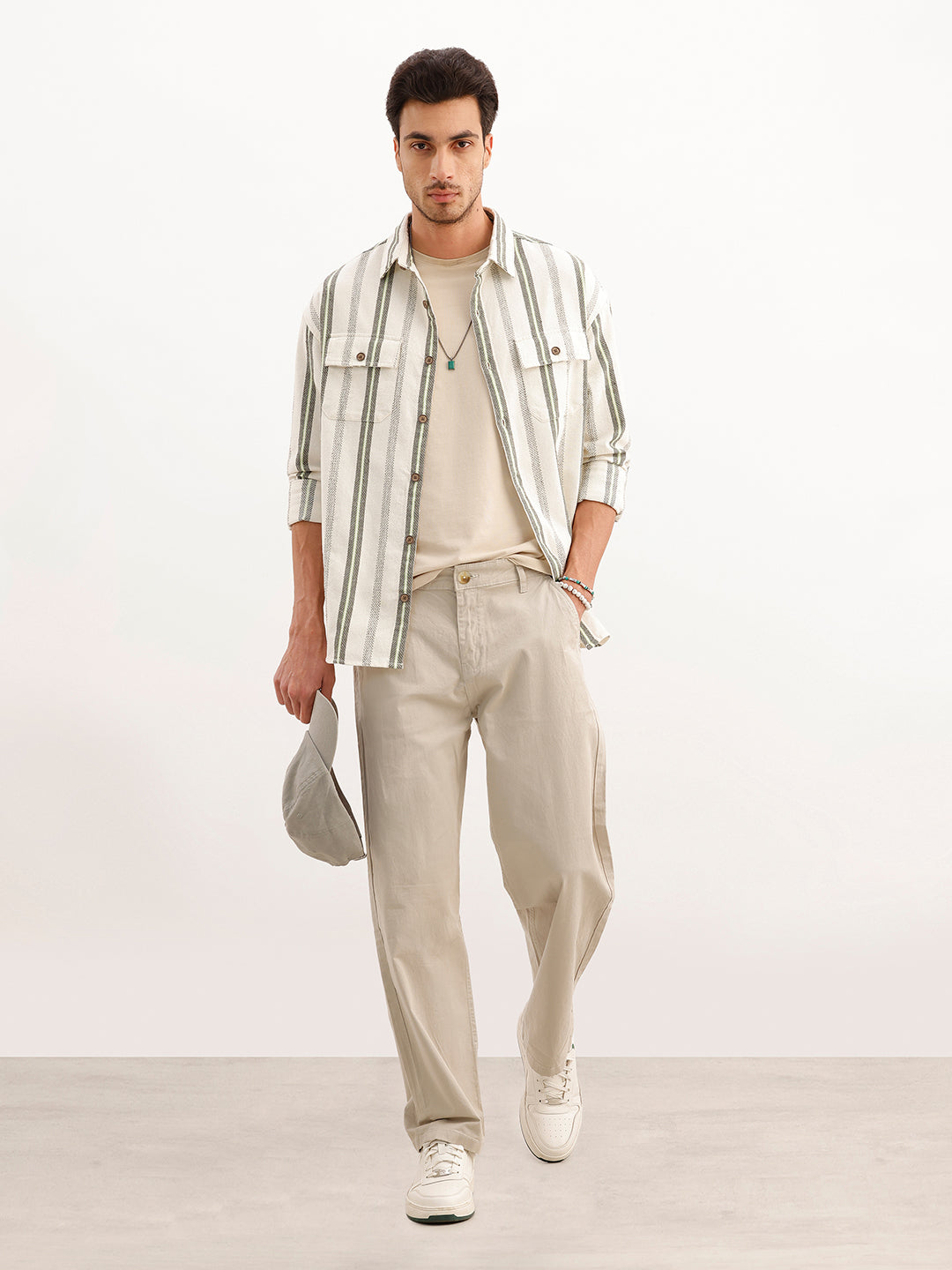 Solid Loose Fit Trouser | Off White | WTR0100LS5082W