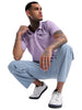 Classic Purple Gradient Printed Polo T-Shirt