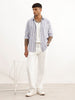 Slim Fit Striped Full Sleeve Shirt | Blue