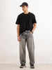 Loose Fit Faded Denim Jeans  | Grey