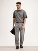 Loose Fit Cut & Sew Denim Jeans | Grey