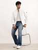 Solid Regular Fit Puffer Jacket | White
