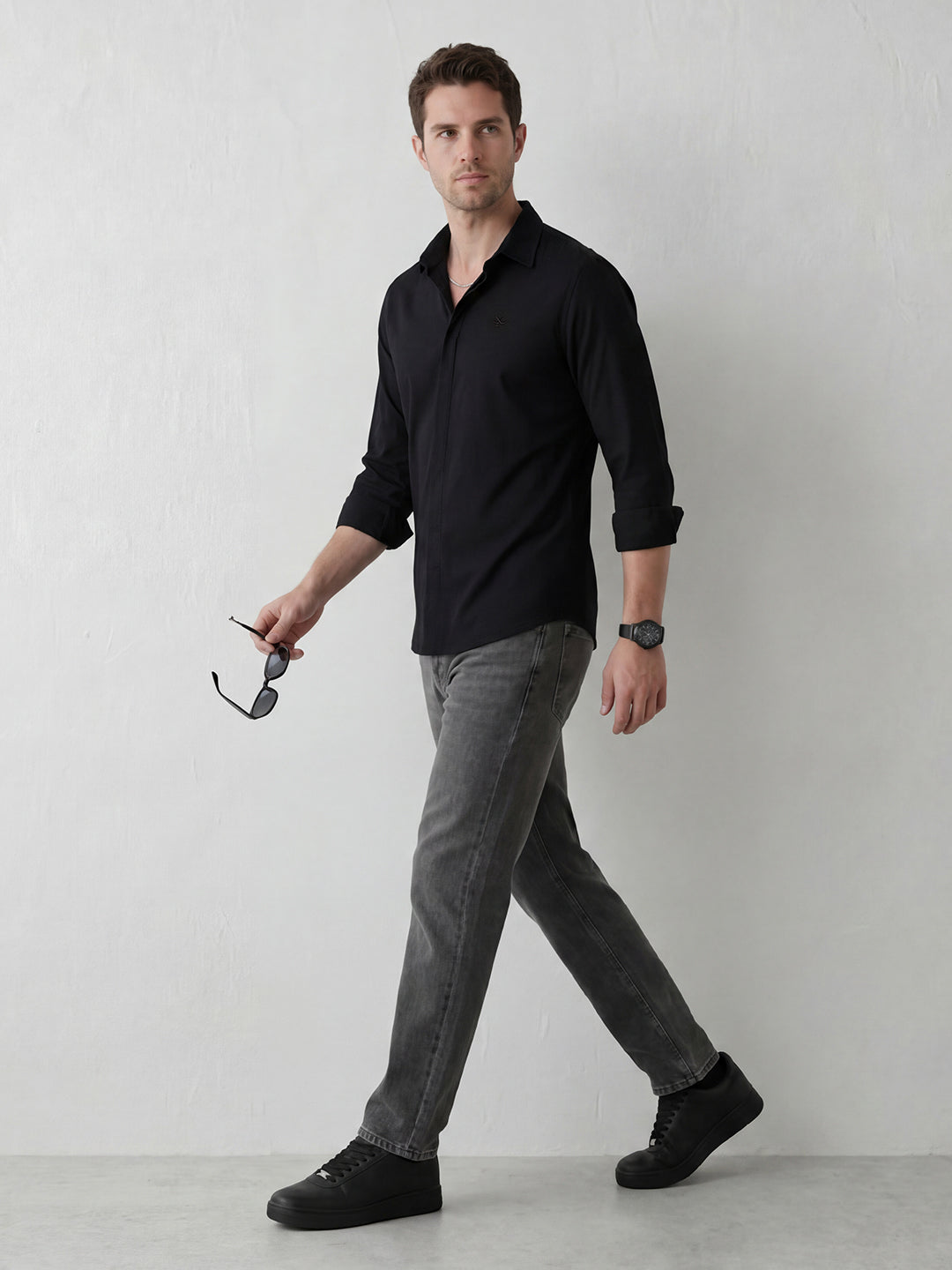 Smart Casual Shirt with Sleek Elevated Style | Black