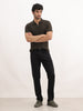 Solid Slim Fit Denim Jeans | Black