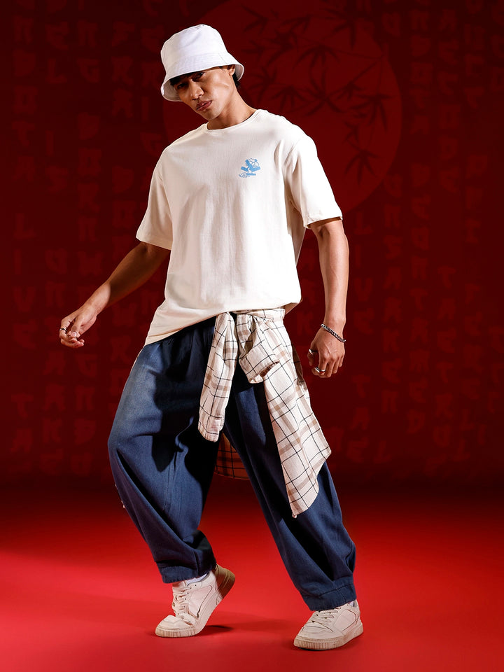 Minimal chest print T-shirt | Off white