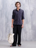 Men’s Slim Fit Solid Casual Shirt | Blue