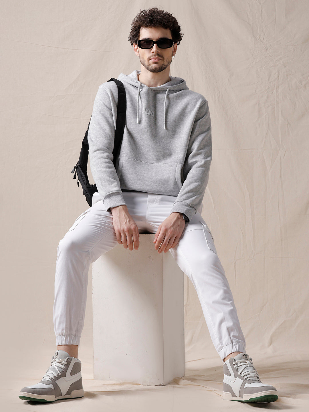 Minimalist Solid Grey Hoodie