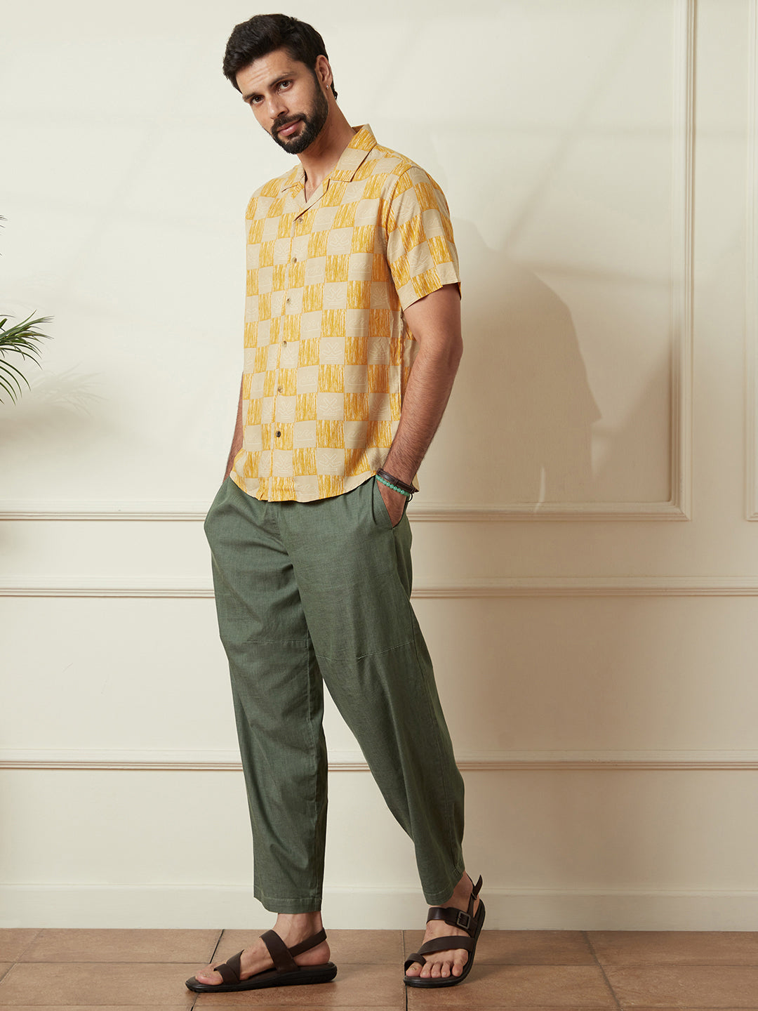 Resort Collar AOP Shirt in Yellow