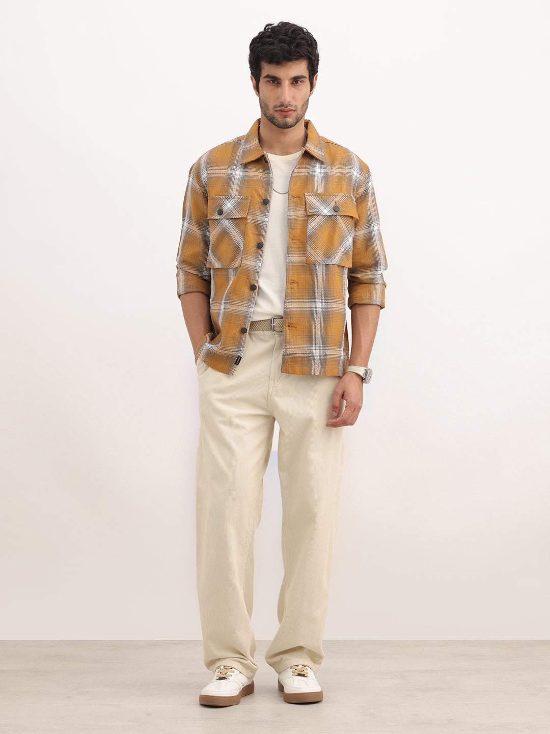 Classic Regular Fit Shacket | Brown